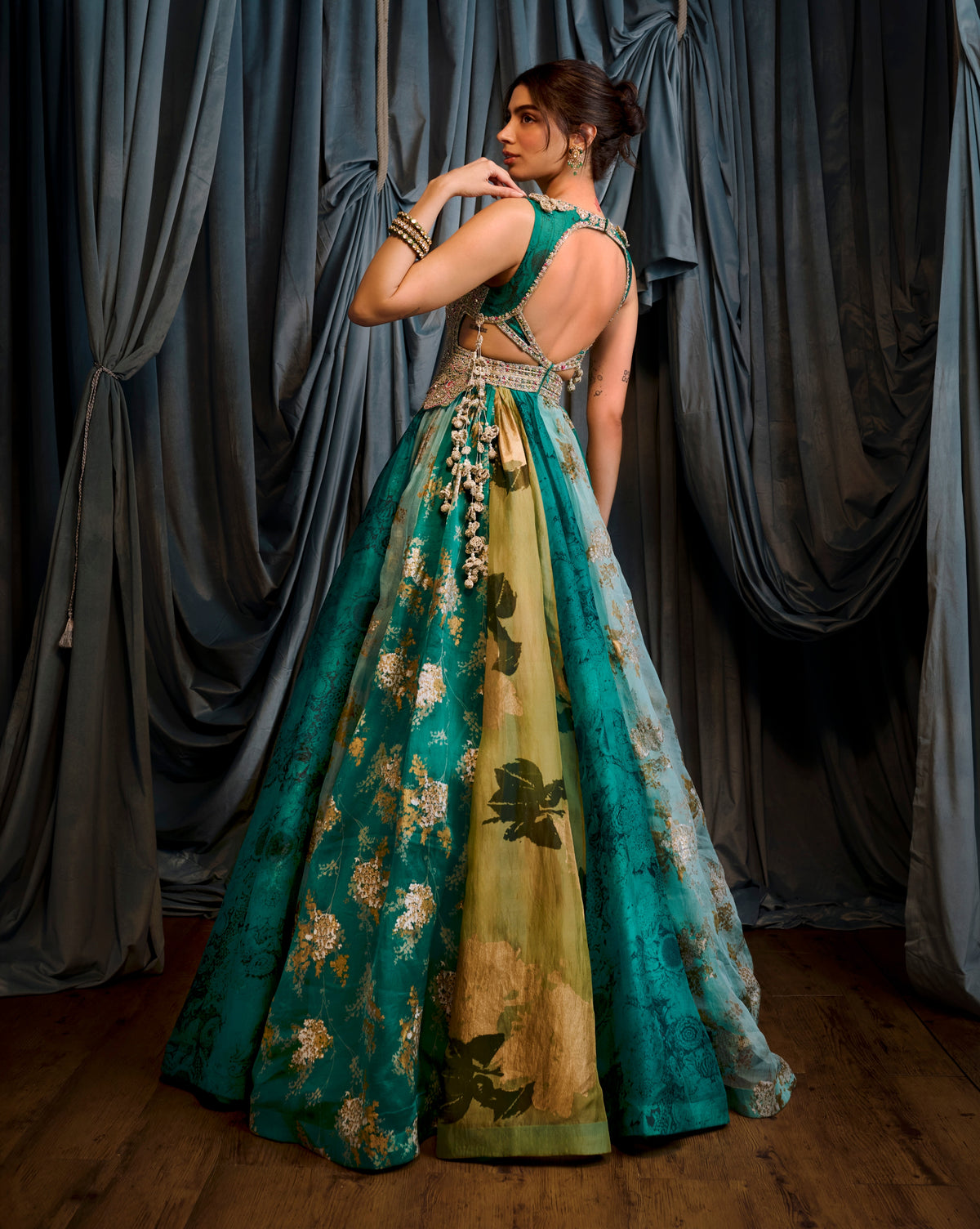 Khushi Teal Green Anarkali