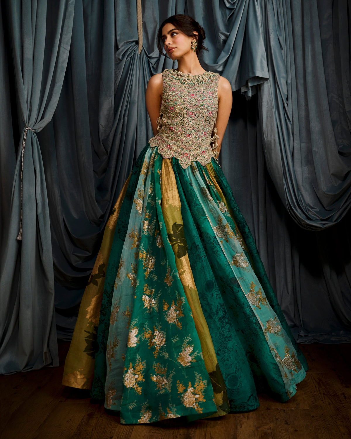 Khushi Teal Green Anarkali