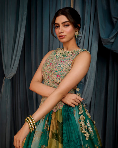 Khushi Teal Green Anarkali