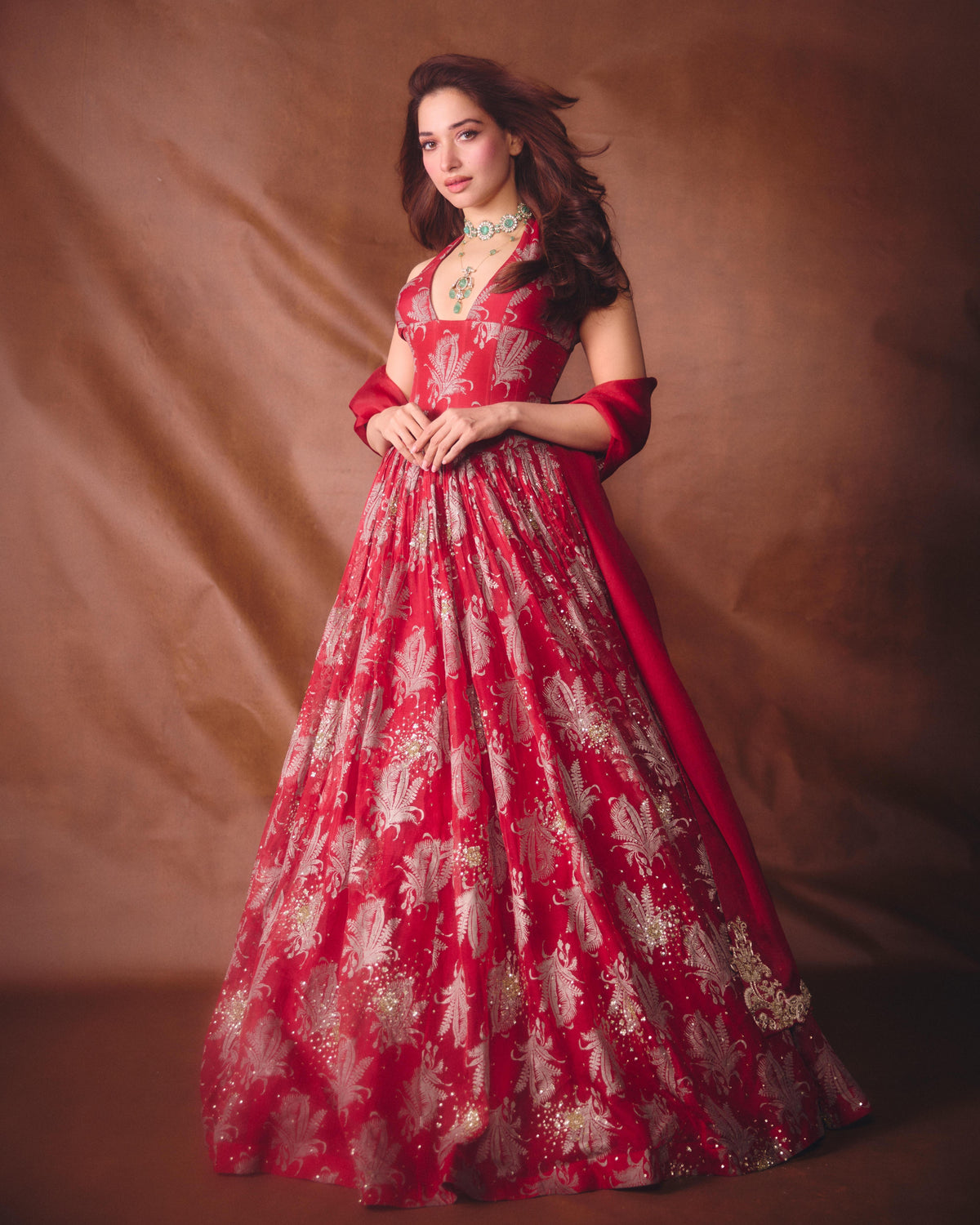 Rosa Red Royal Bloom Lehenga Set