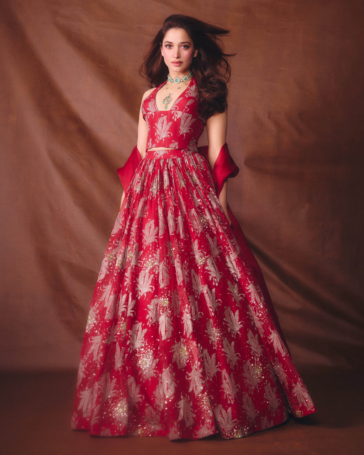 Rosa Red Royal Bloom Lehenga Set