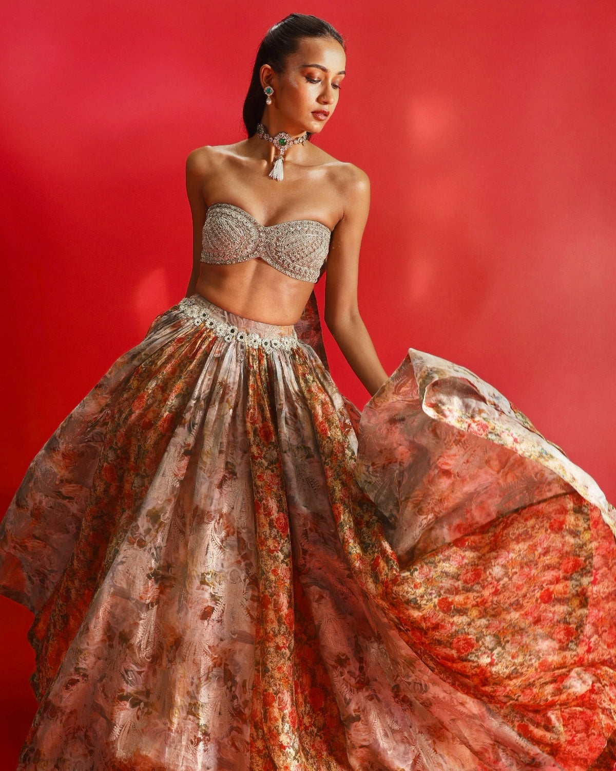 Inea Multicolour Floral Lehenga Set