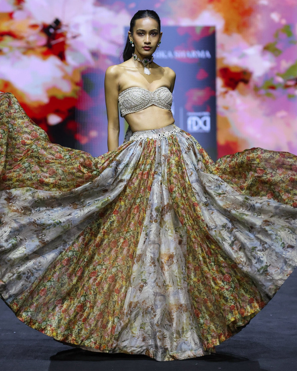Inea Multicolour Floral Lehenga Set