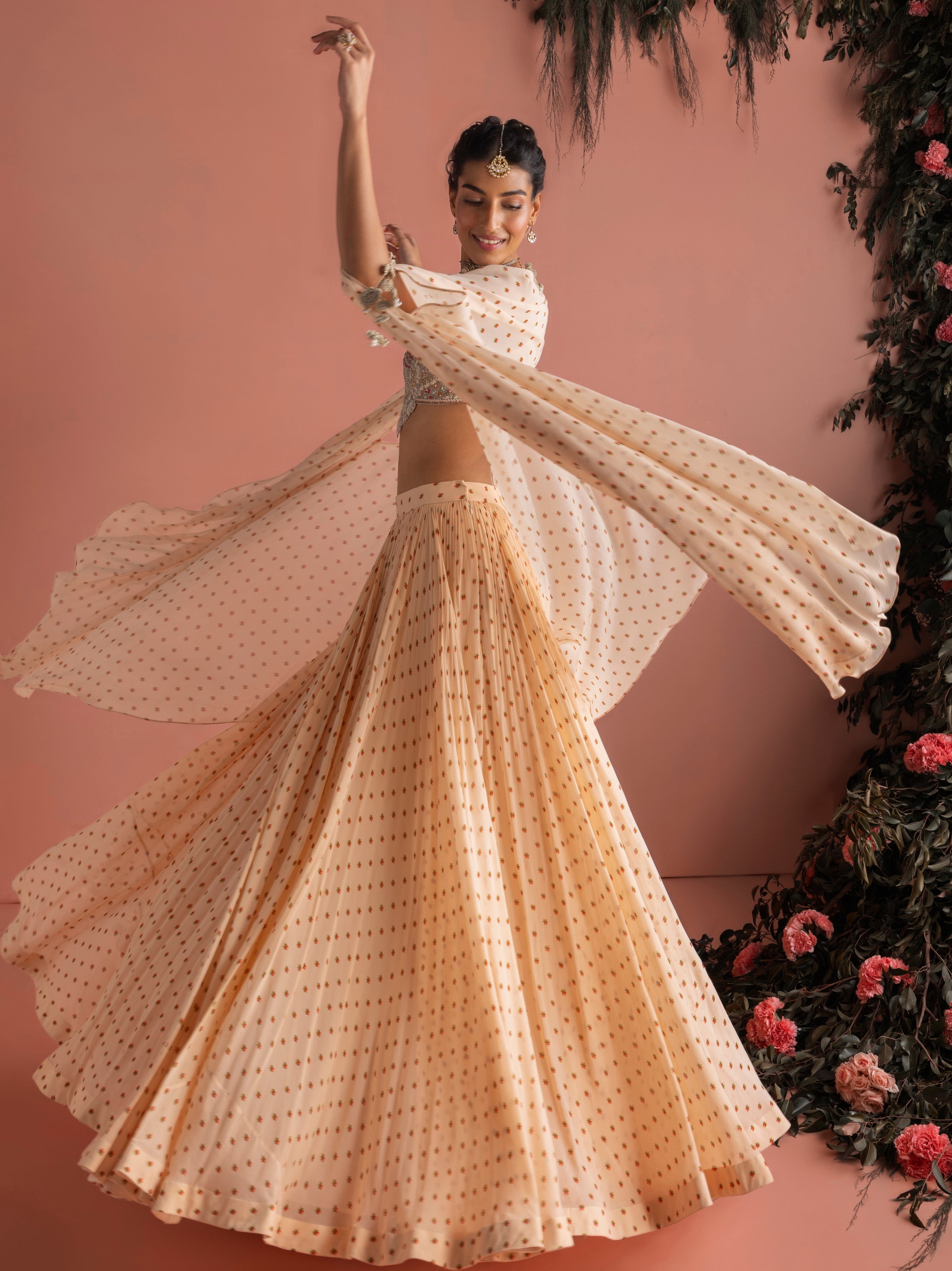 Rimza Skirt & Cape Set