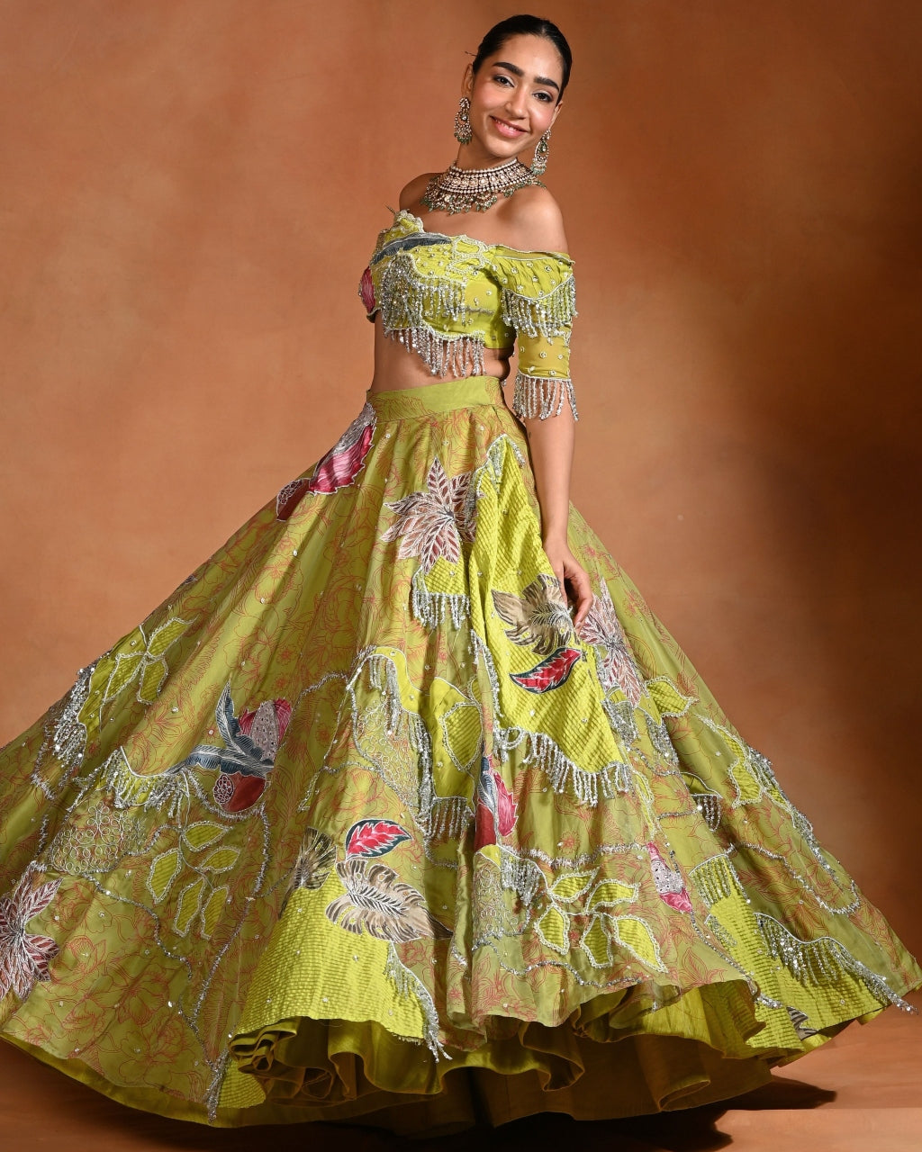 Brat Lime Lehenga Set