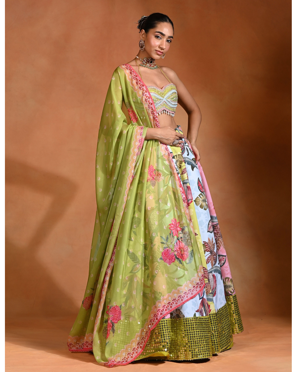 Brat Mosaiq Lehenga Set