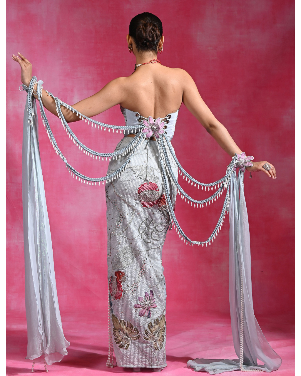 Ice Blue Dilruba Set