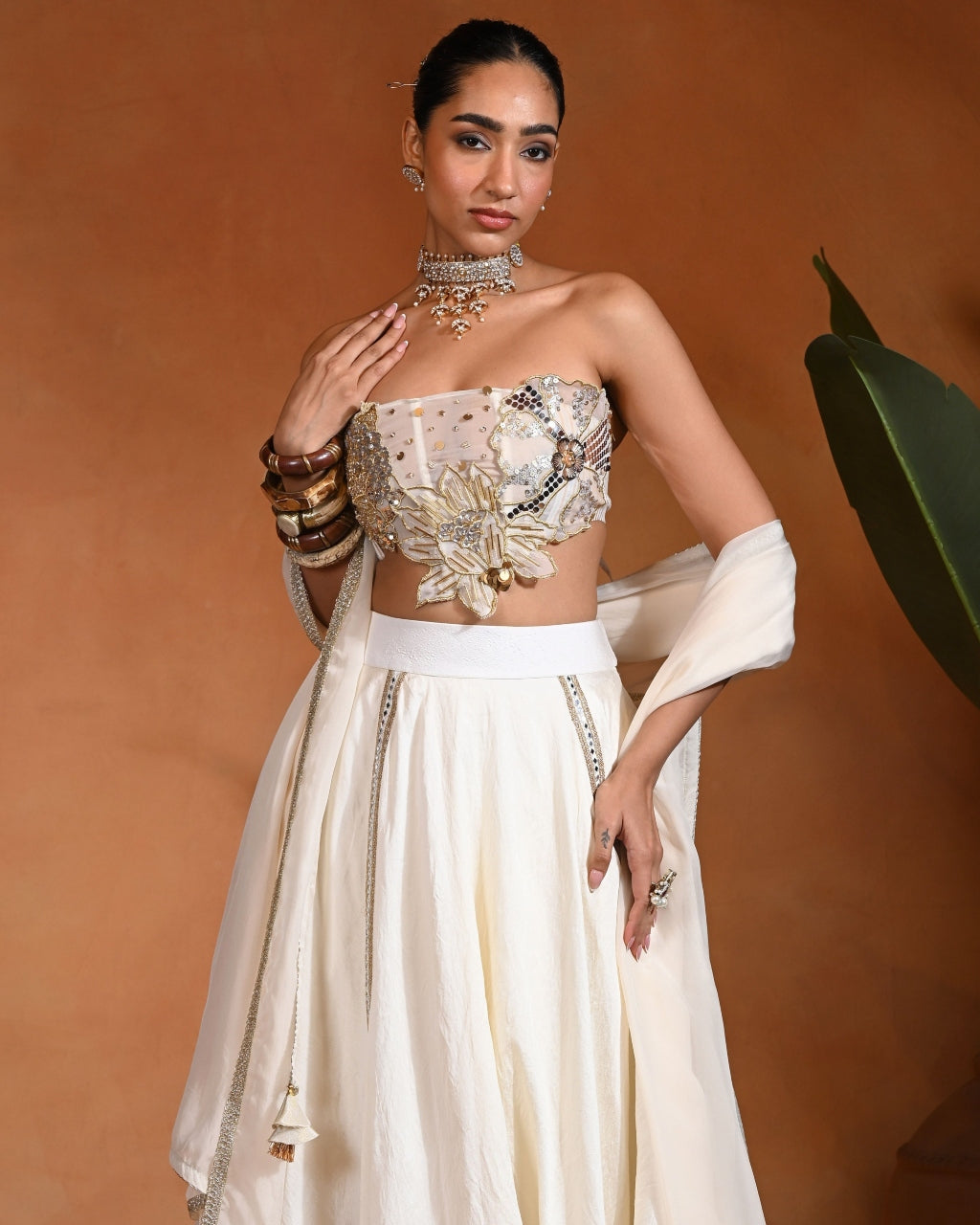 Dilbar Ivory Lehenga Set