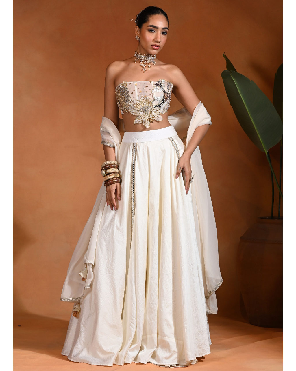 Dilbar Ivory Lehenga Set