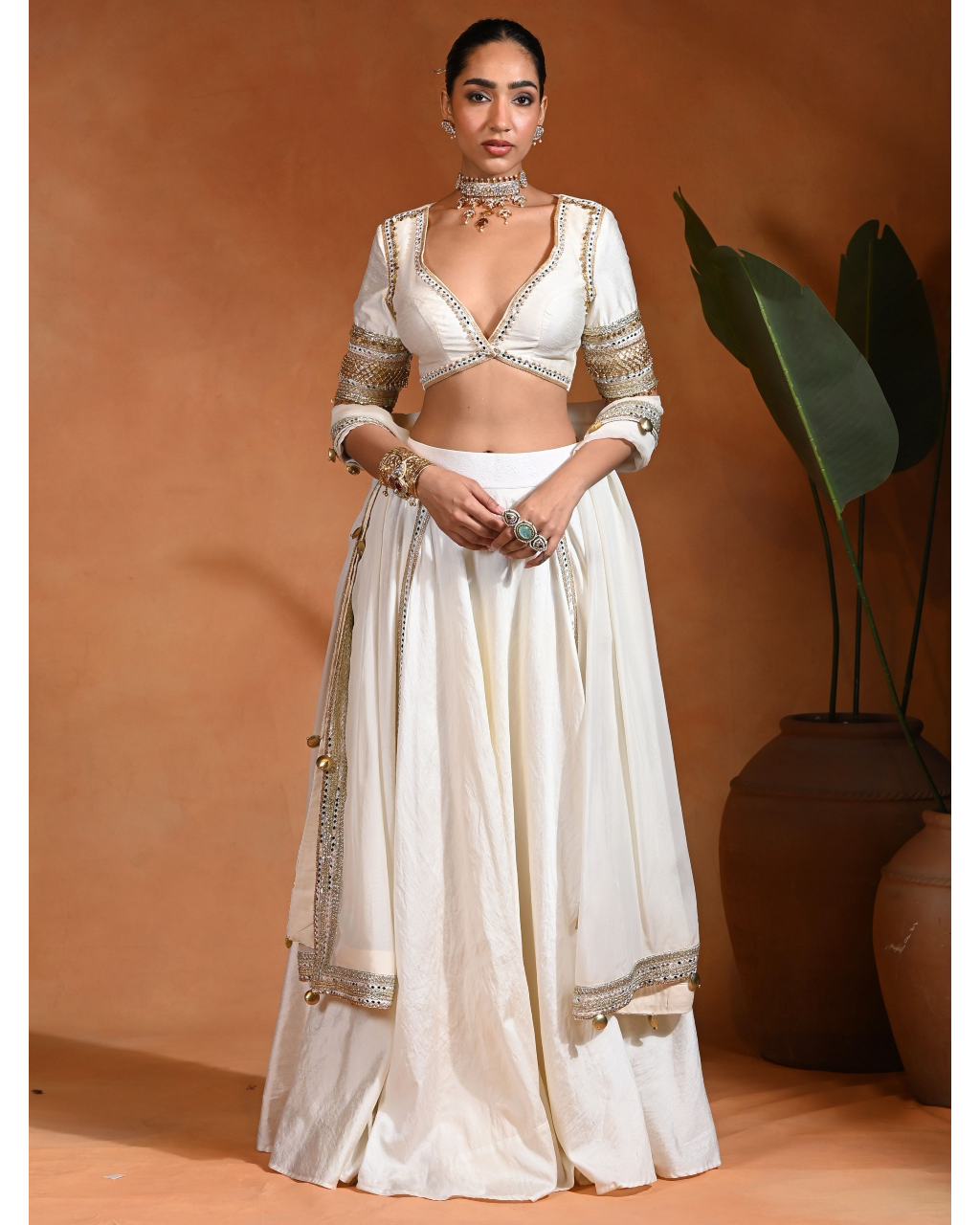 Star Ivory Lehenga Set