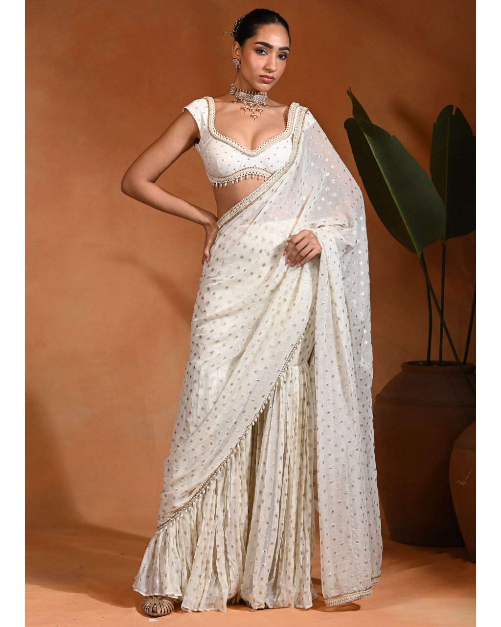 Rooh Pant Sari Set