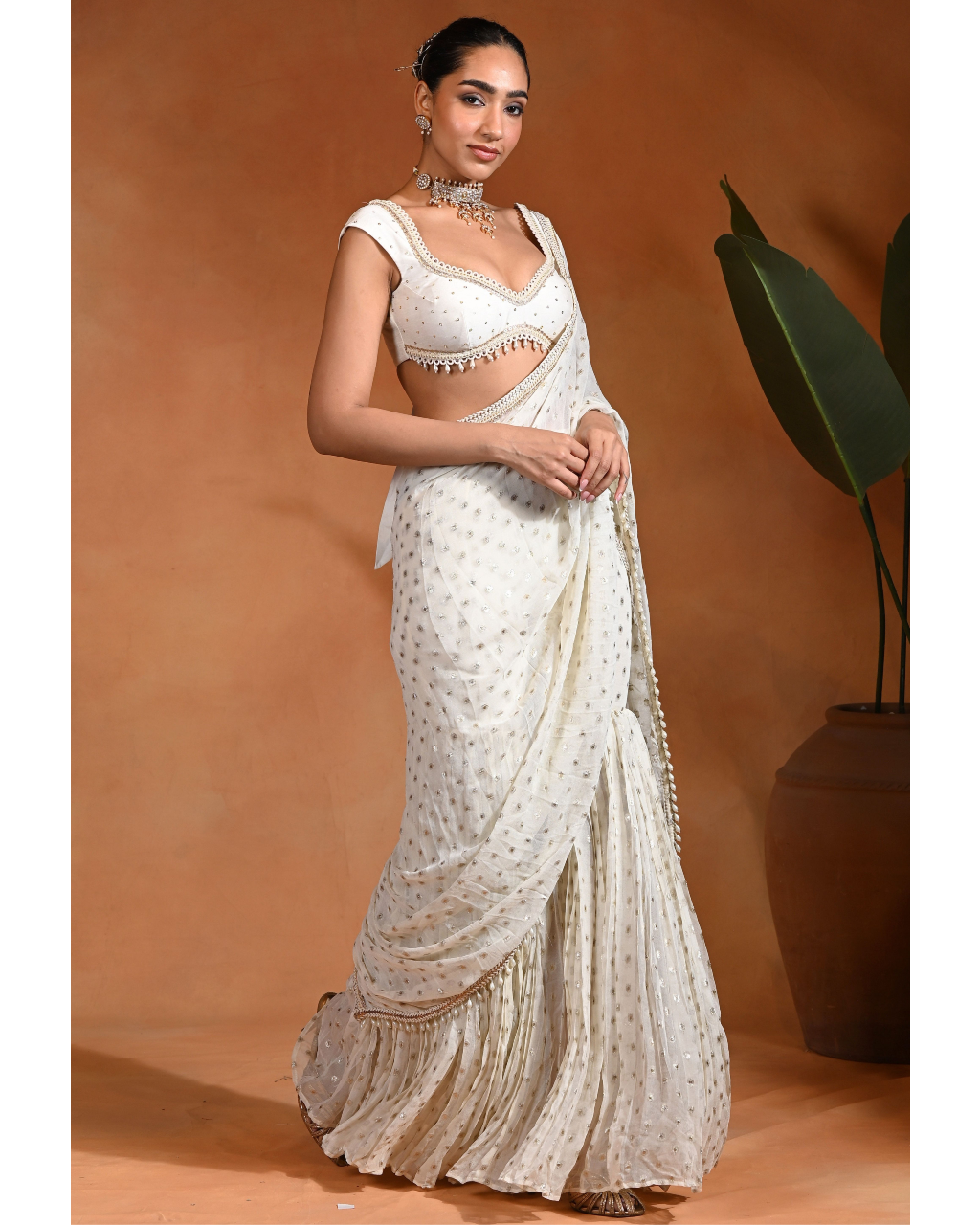 Rooh Pant Sari Set