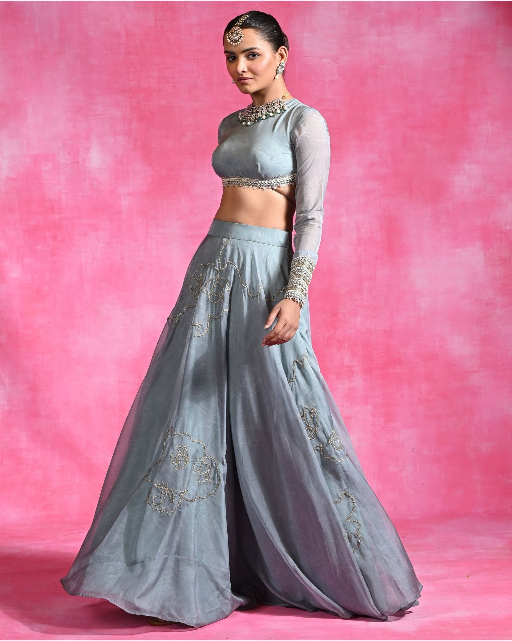 Icy Garnet Set Lehenga Set