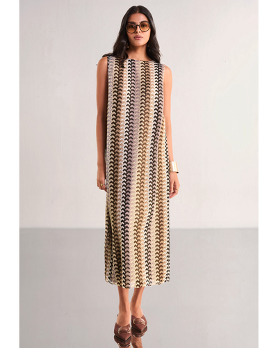 Crochet Knit Back Knot Midi