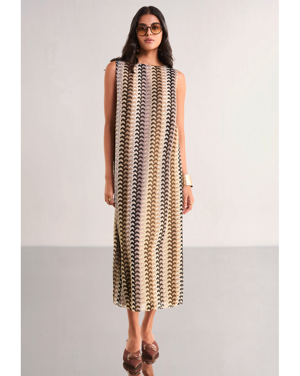 Crochet Knit Back Knot Midi