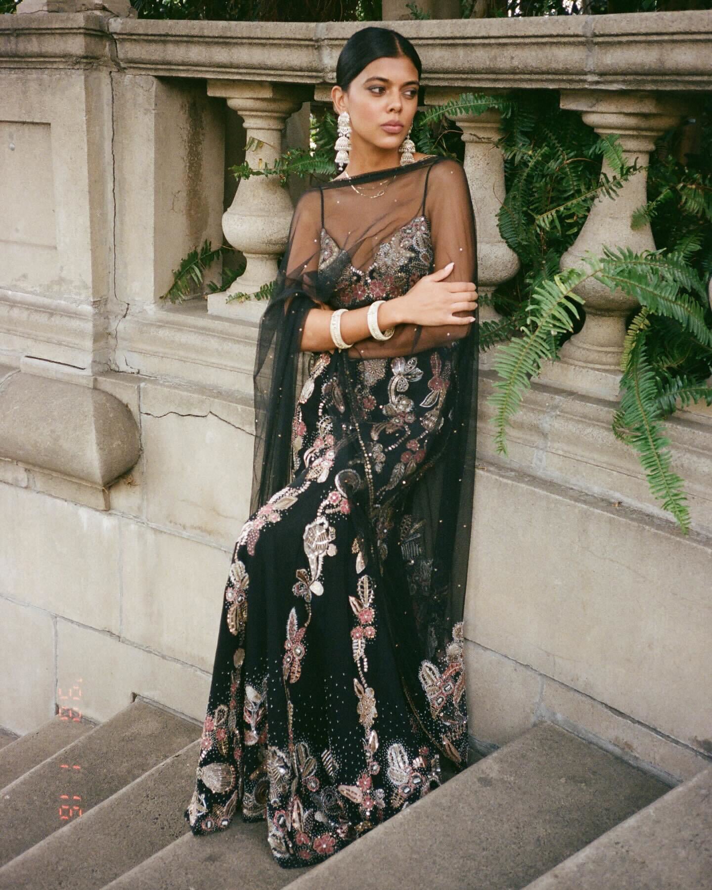 Gilded Noir Lehenga Set