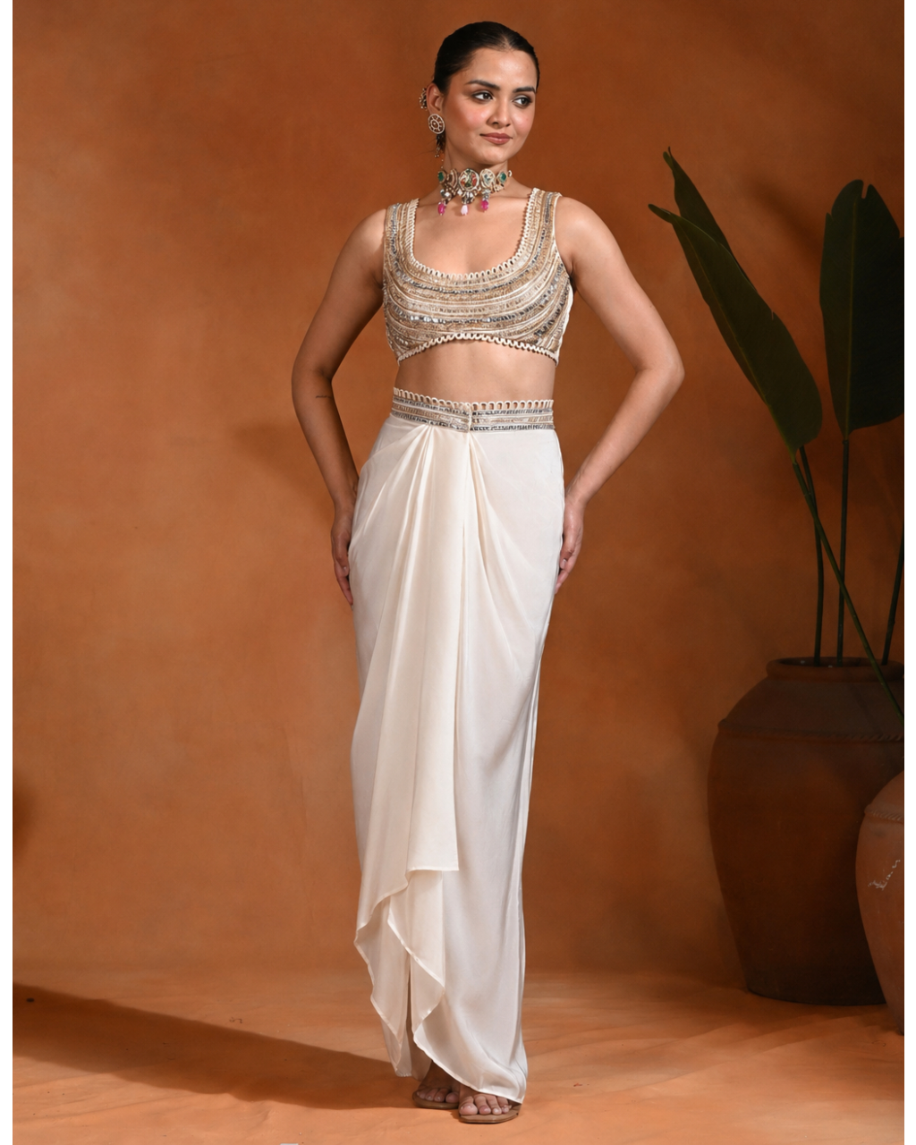 Ivory Karl Drape Set