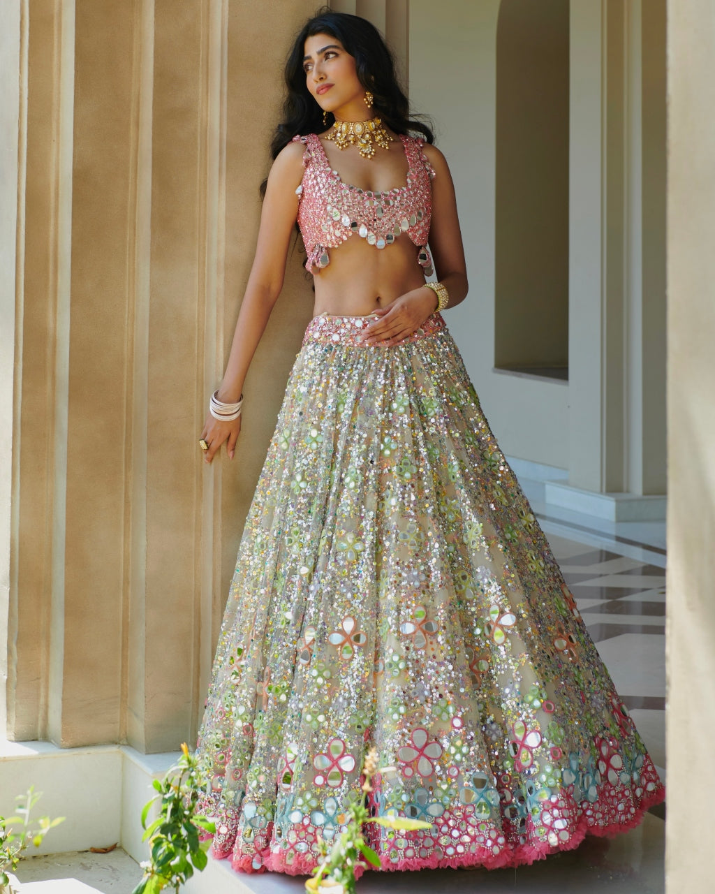 Multicolor Sequence Lehenga Set