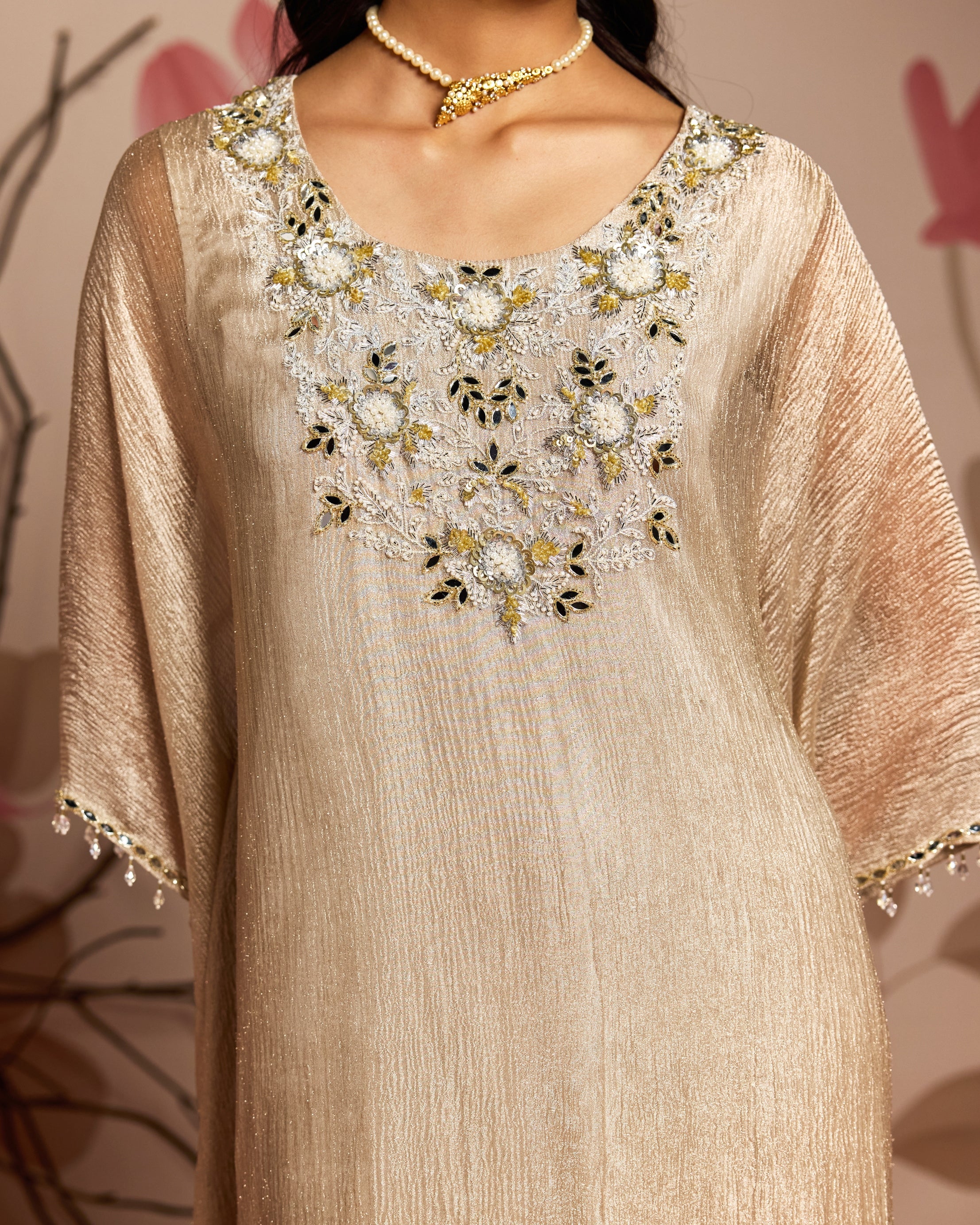 Golden Shower Kaftan Set