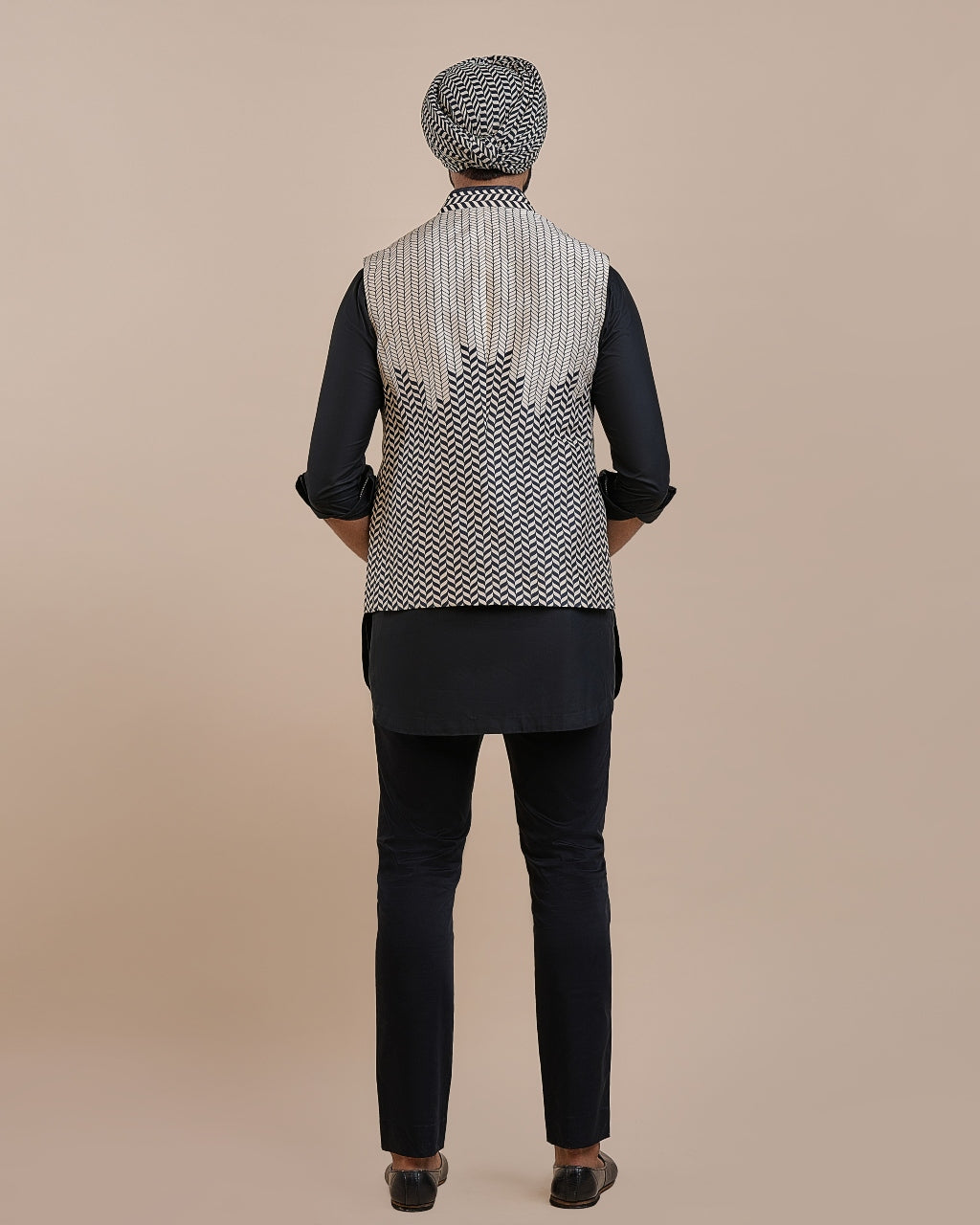 Signature Chevron Nehru Jacket