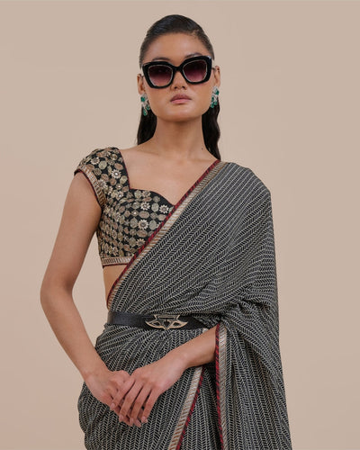 Striped Chevron Sari Set