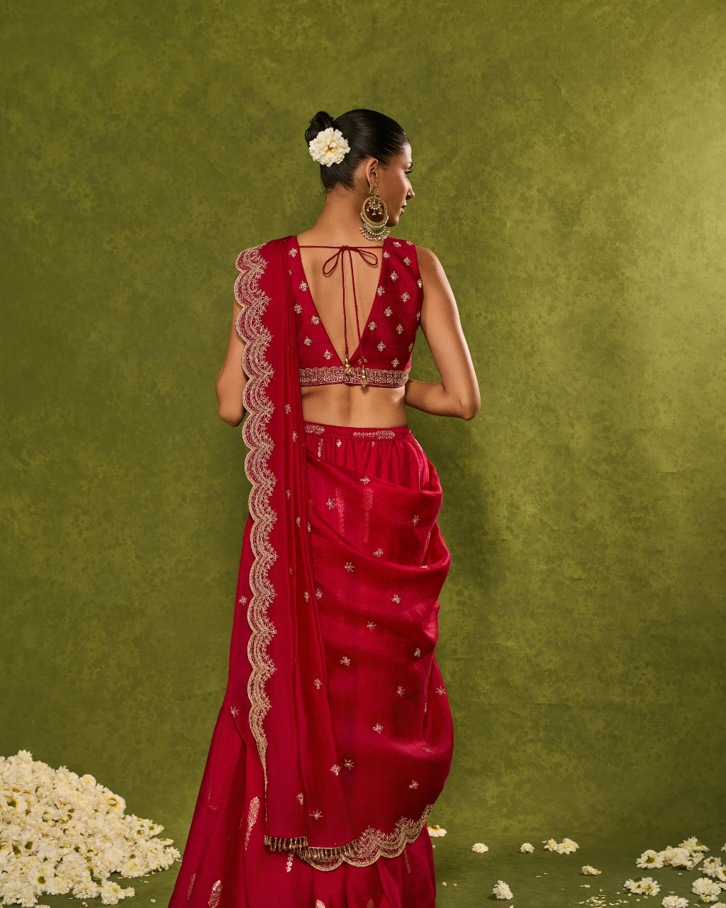 Amal Lehenga Sari Set