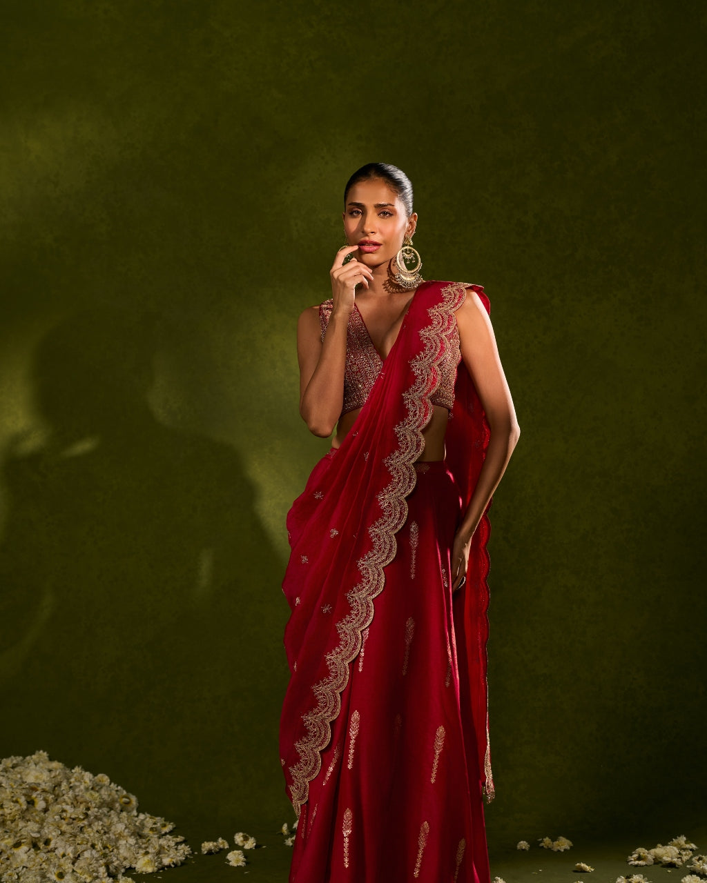 Amal Lehenga Sari Set