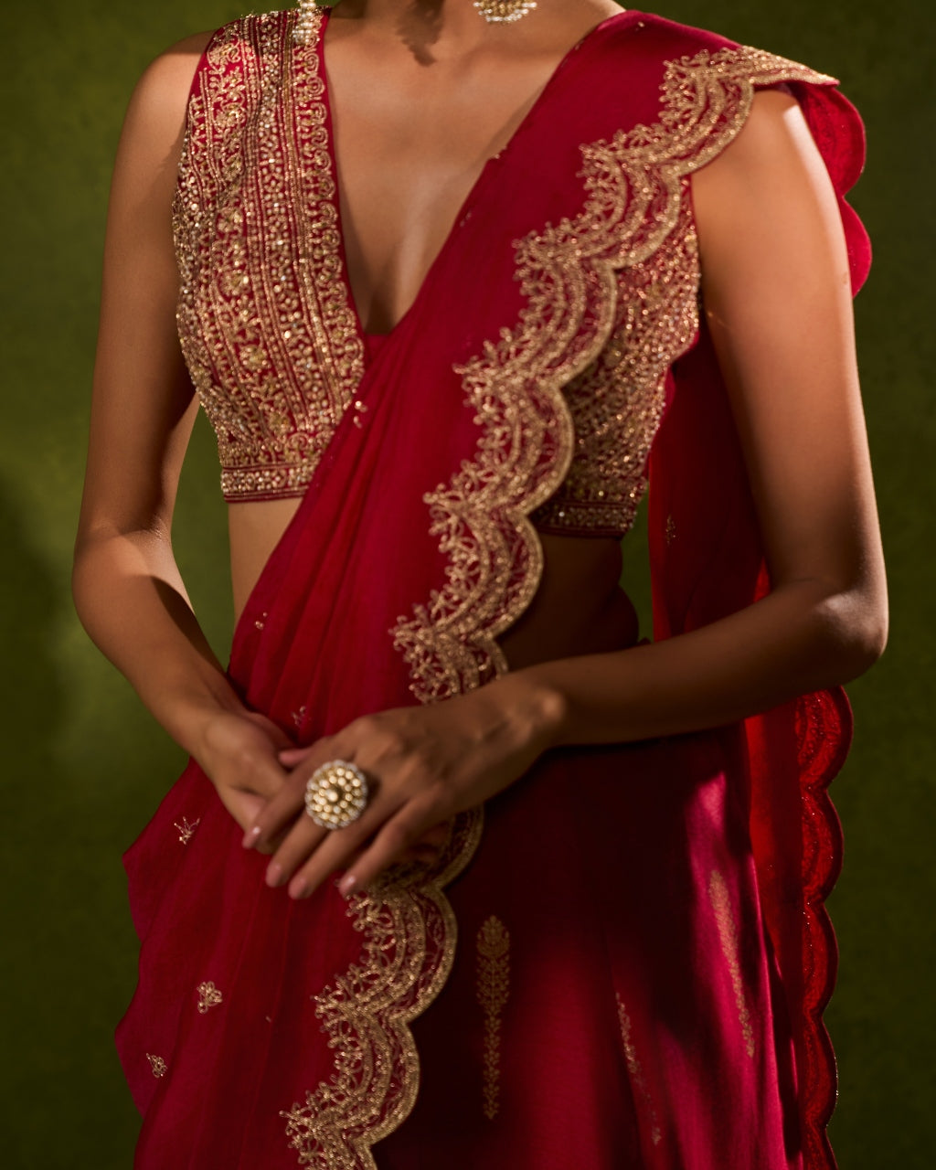 Amal Lehenga Sari Set