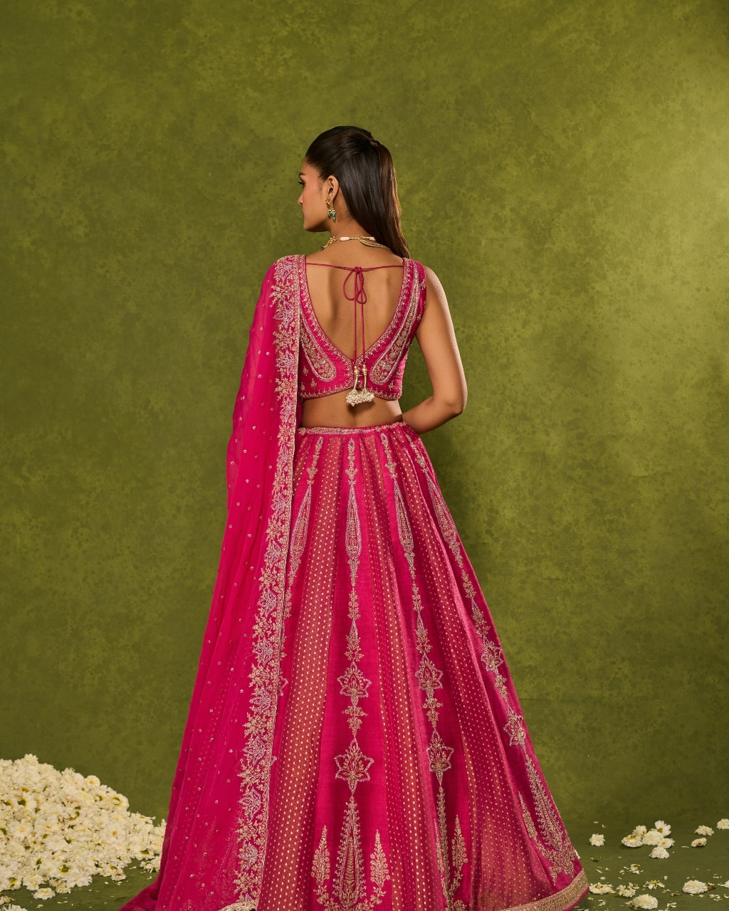 Ambi Brocade Lehenga Set