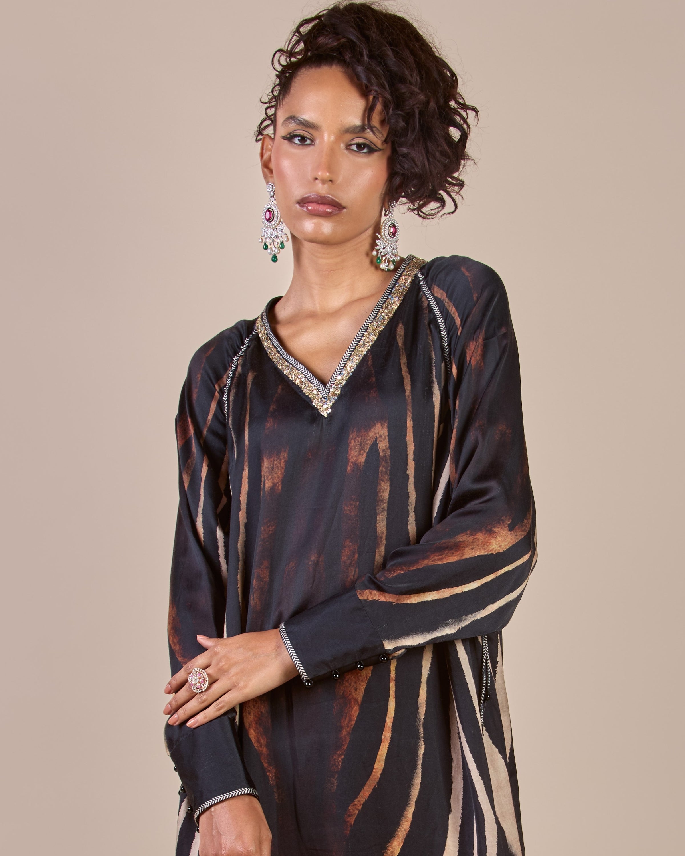 Zebra Print Kaftan