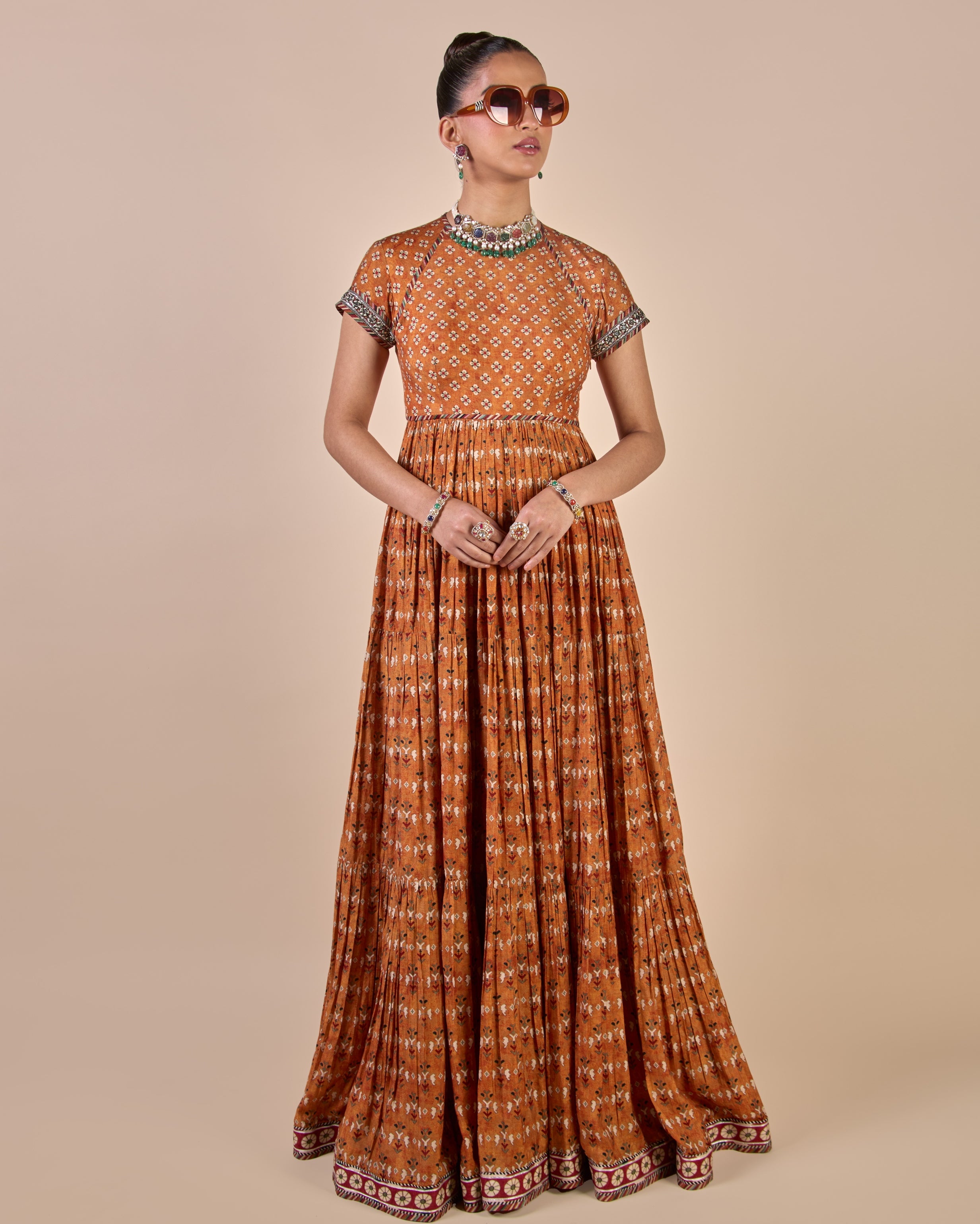 Rust Orange Maxi Dress