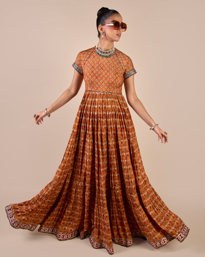 Rust Orange Maxi Dress