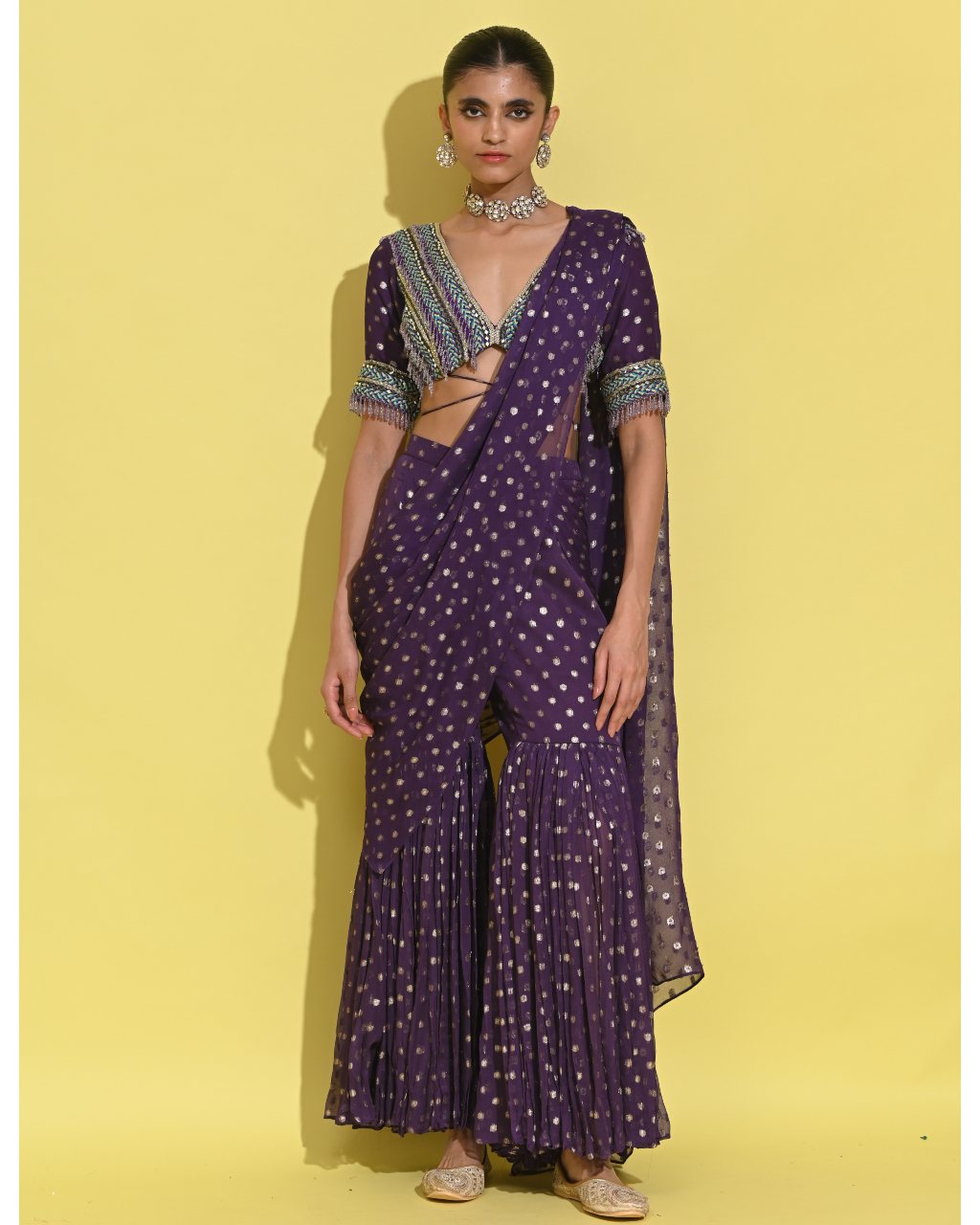 Violet Berry Sharara Set