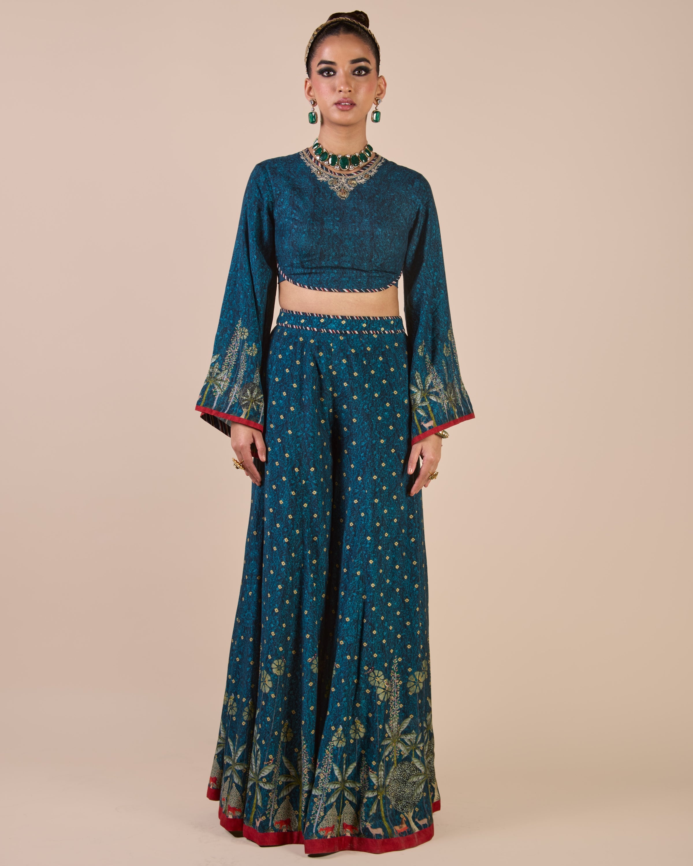 Prussian Blue Sharara Set
