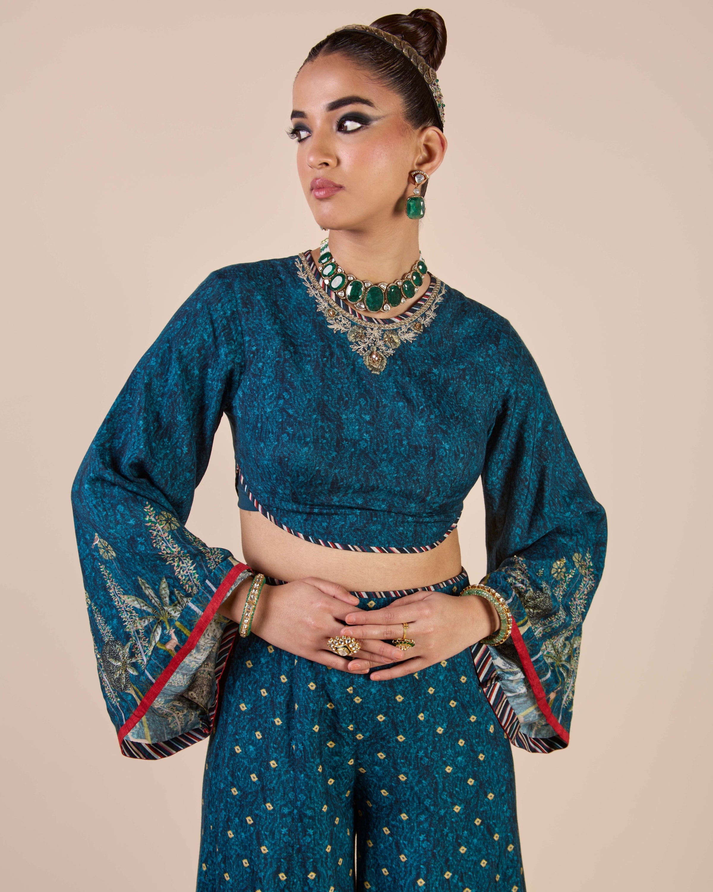 Prussian Blue Sharara Set