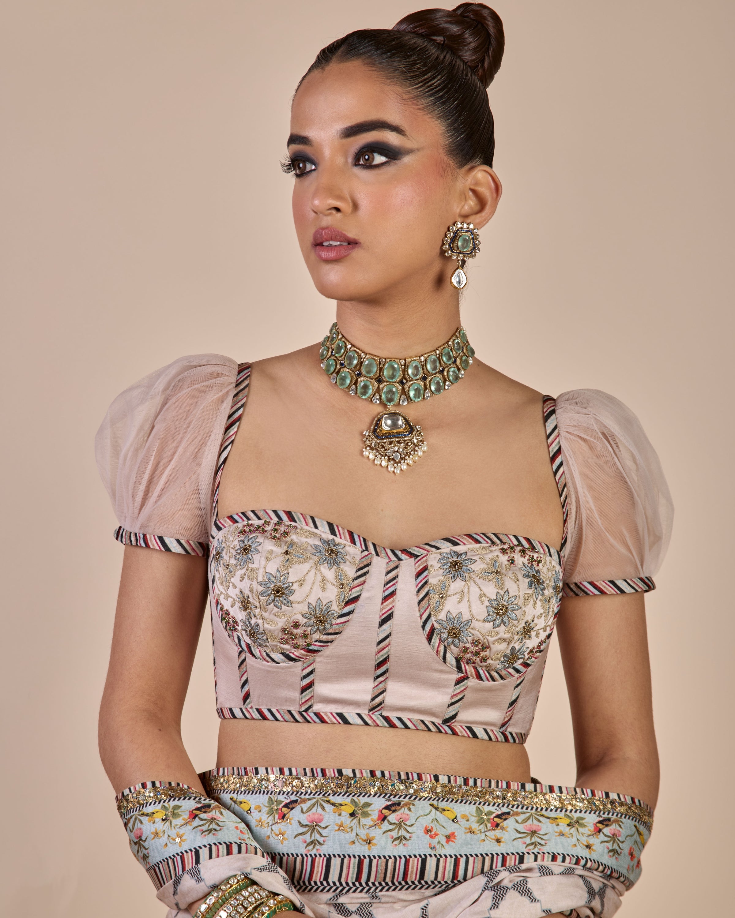 Blush Ivory Sari Set