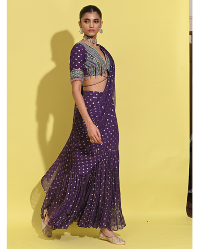 Violet Berry Sharara Set
