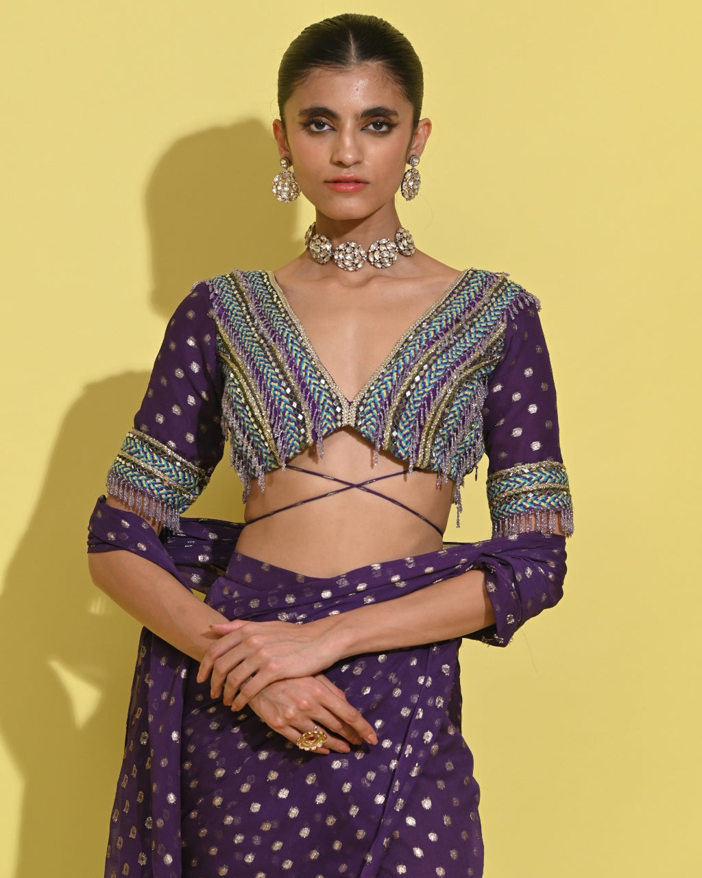 Violet Berry Sharara Set