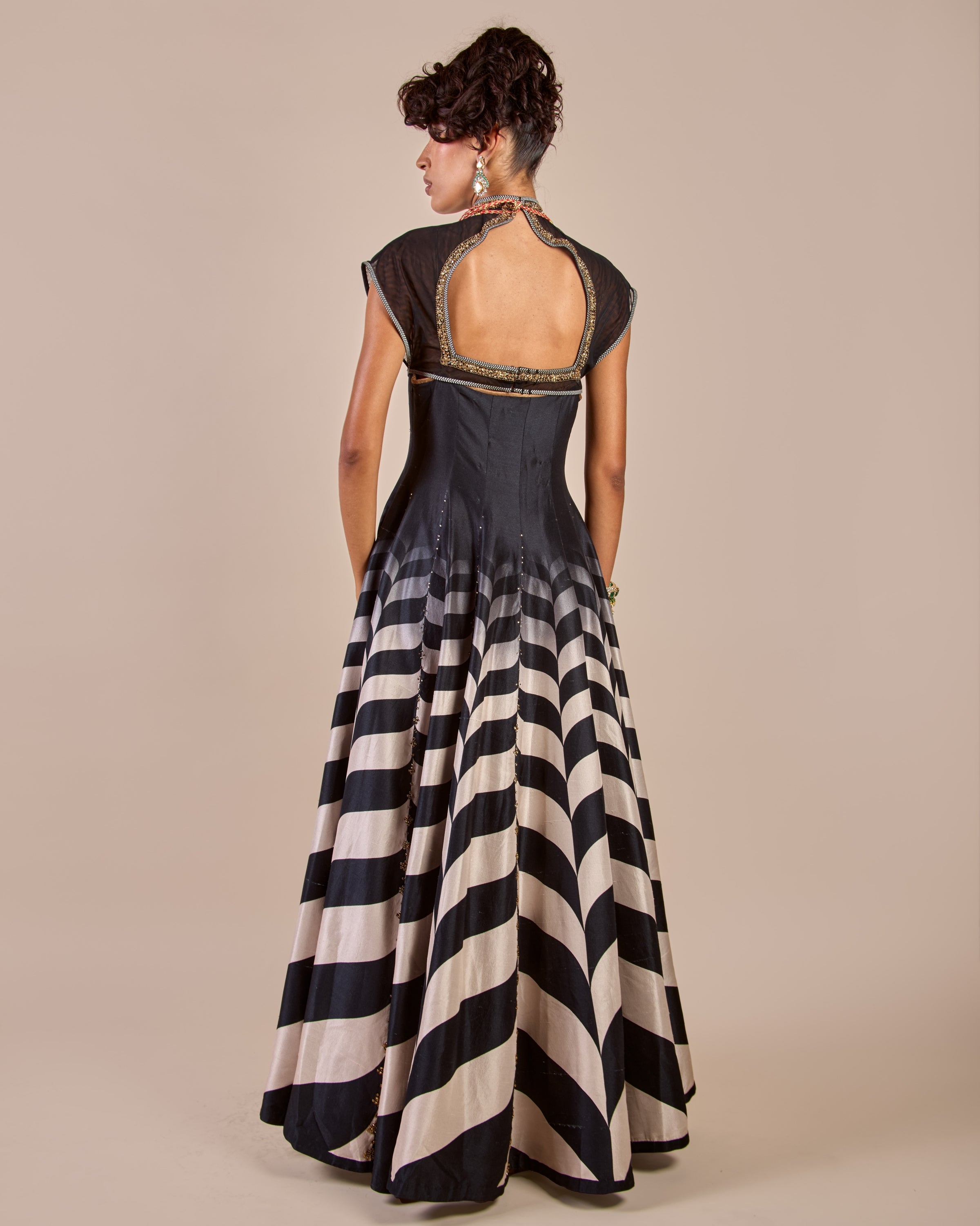 Chevron Anarkali Set