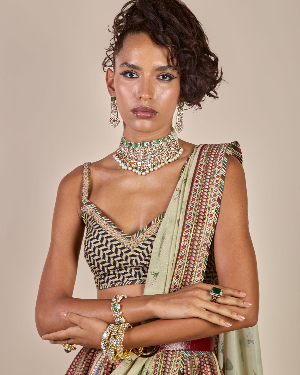 Crème Ivory - Multi Hued Skirt Set