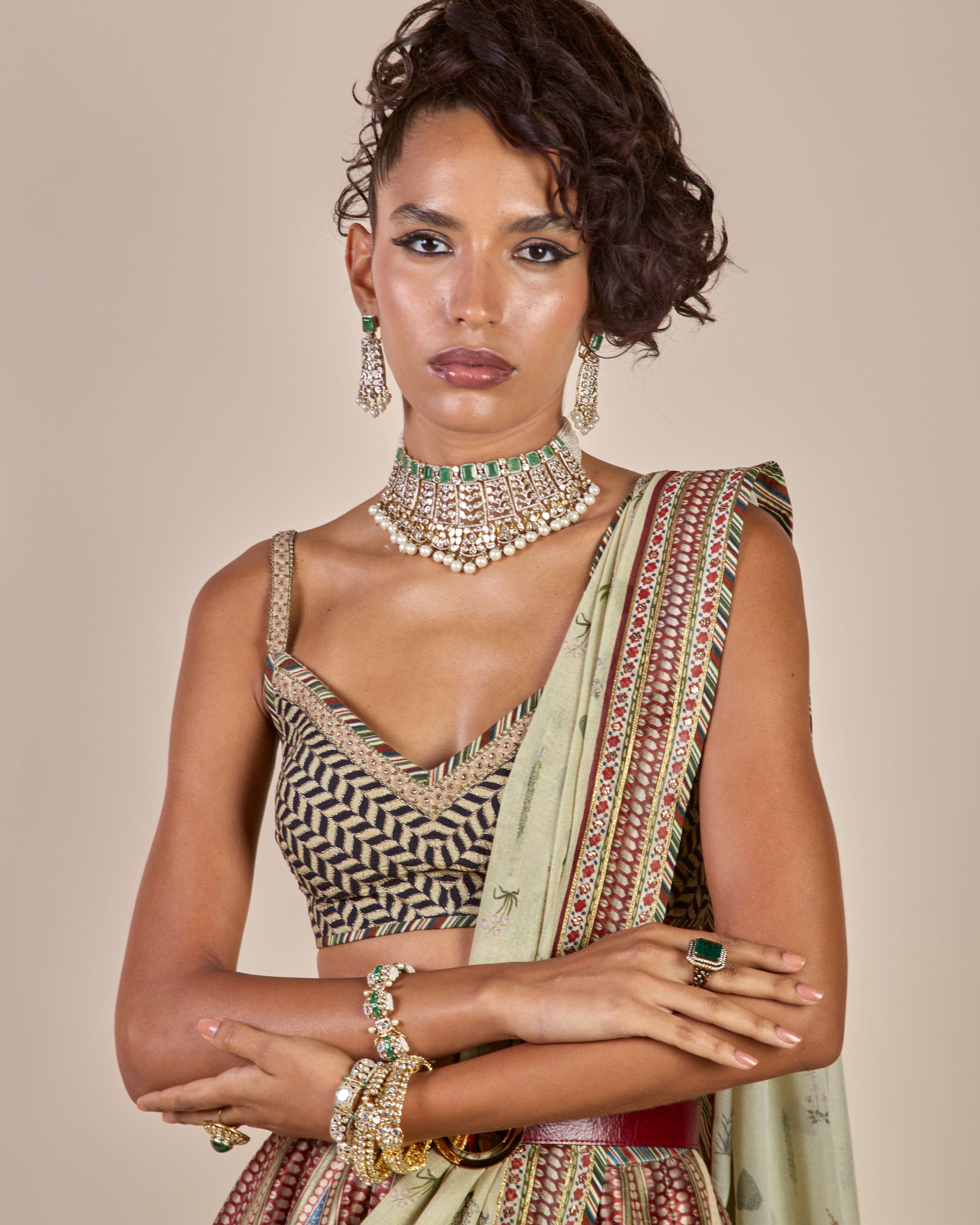 Crème Ivory - Multi Hued Skirt Set