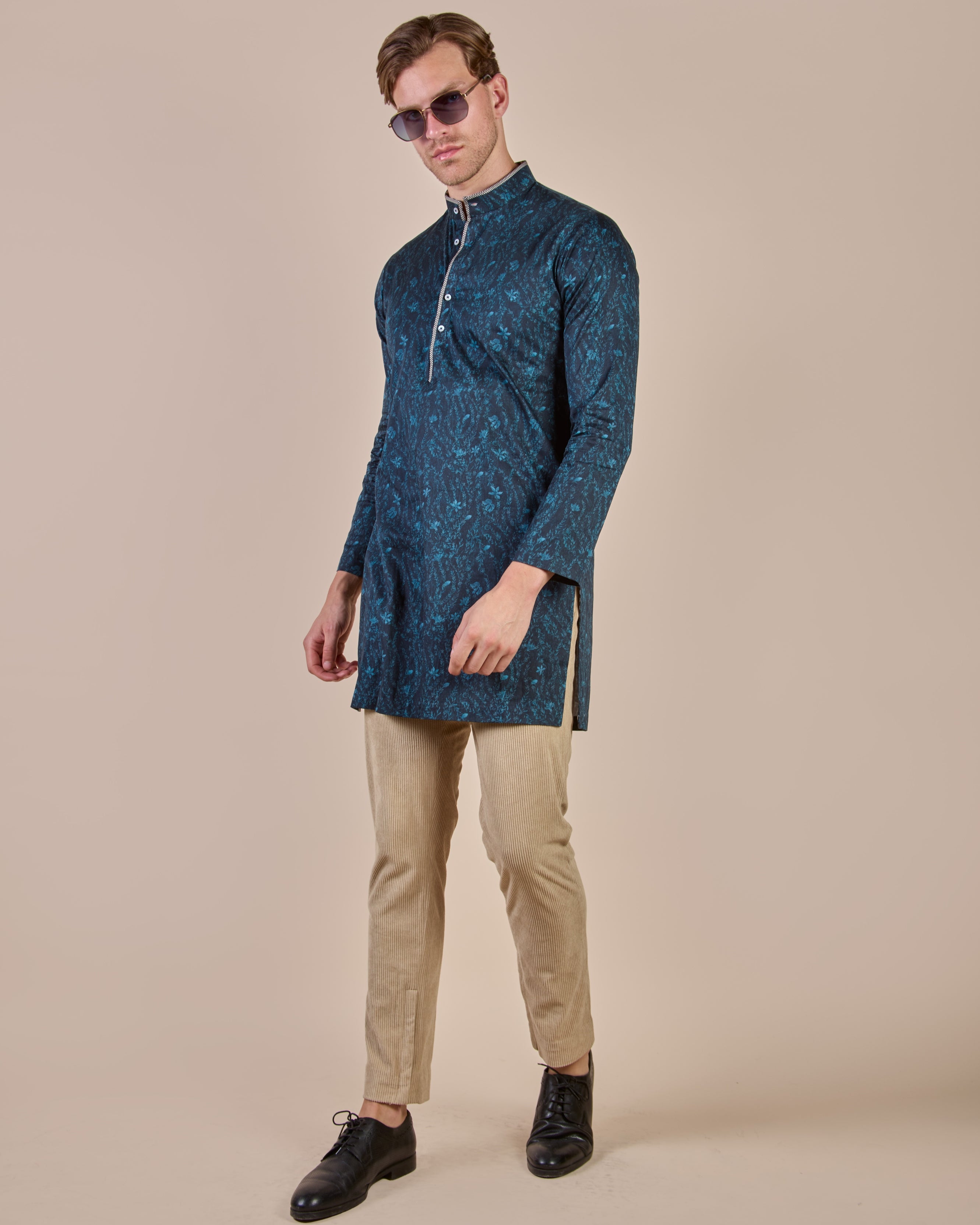 Prussian Blue Kurta
