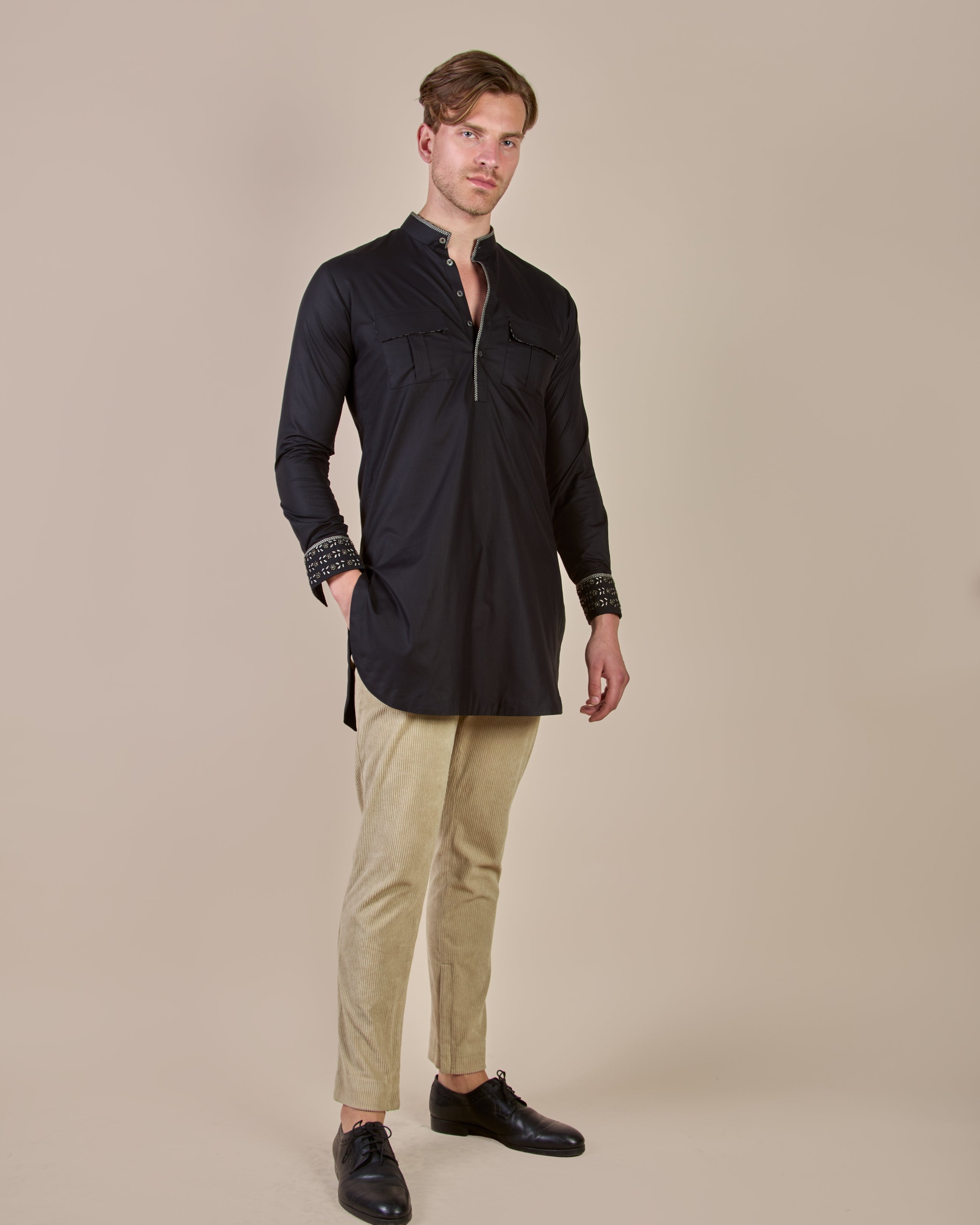 Rich Black Kurta