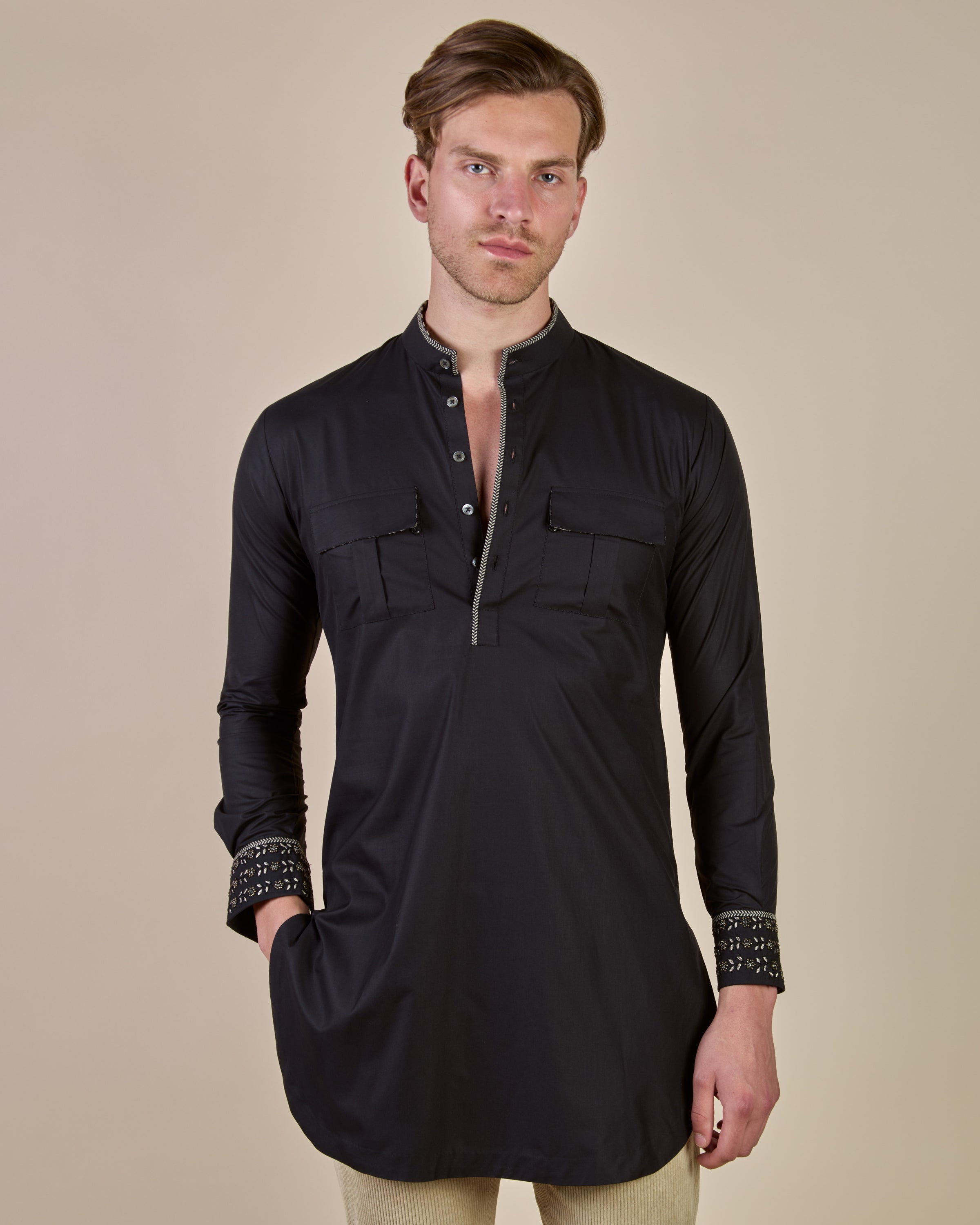 Rich Black Kurta