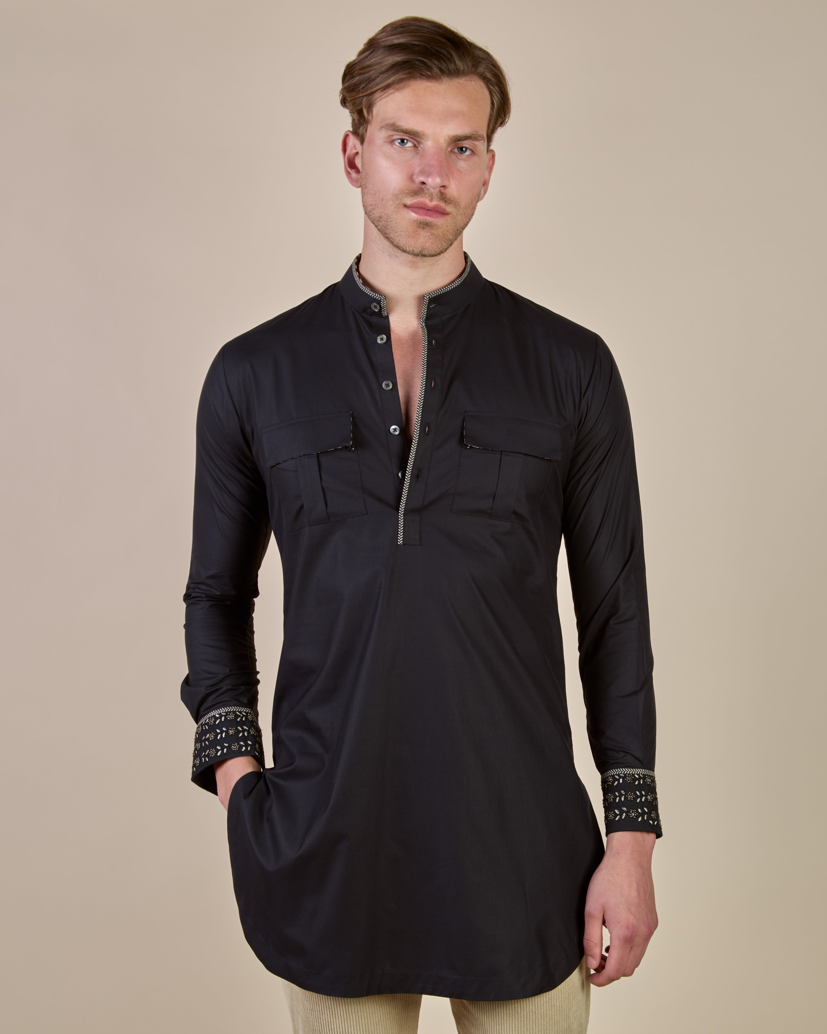 Rich Black Kurta