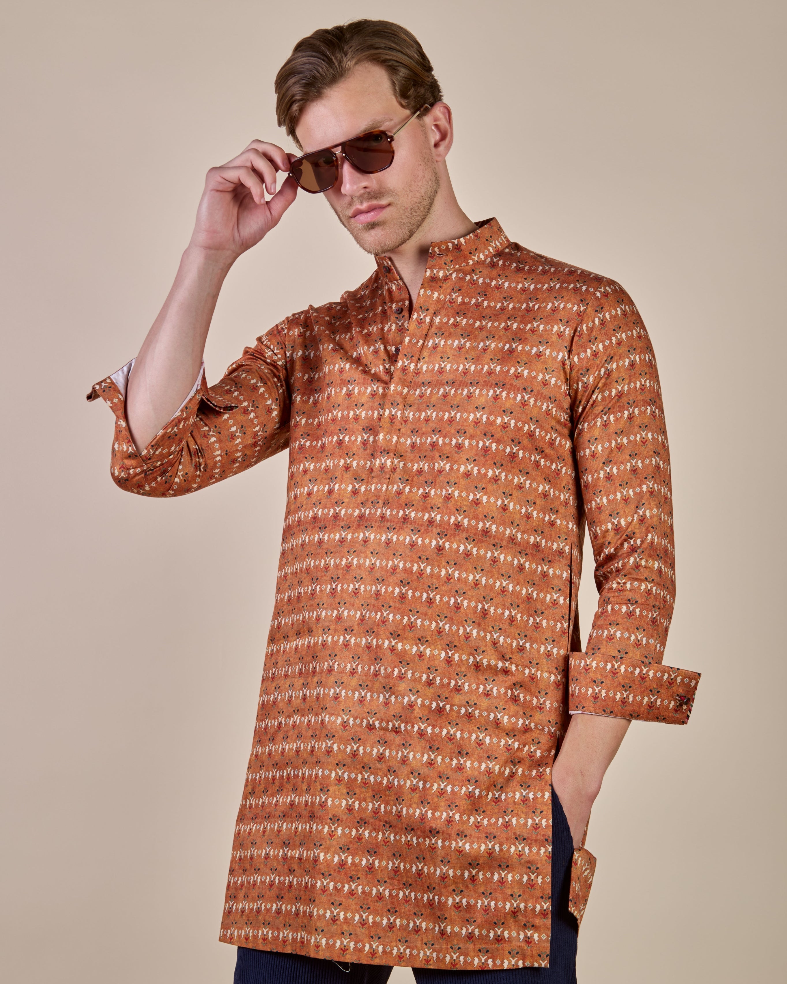 Rust Orange Kurta