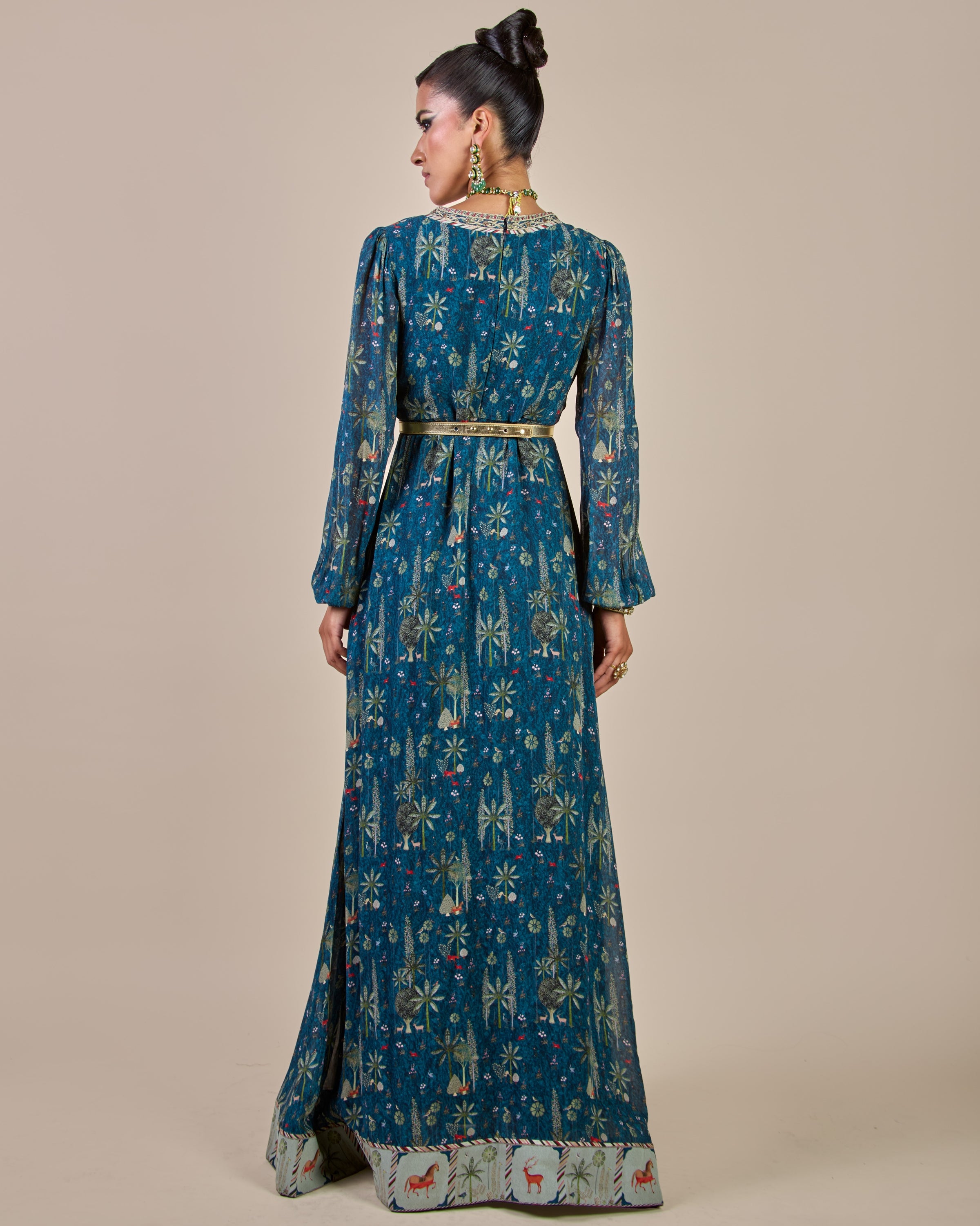 Prussian Blue Maxi Dress