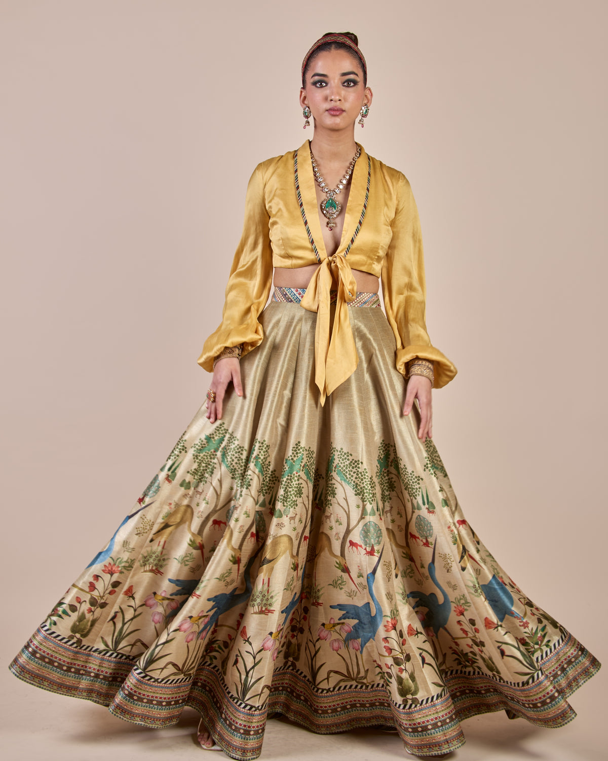 Crème Ivory - Yellow Skirt Set