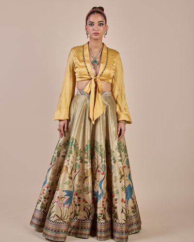 Crème Ivory - Yellow Skirt Set