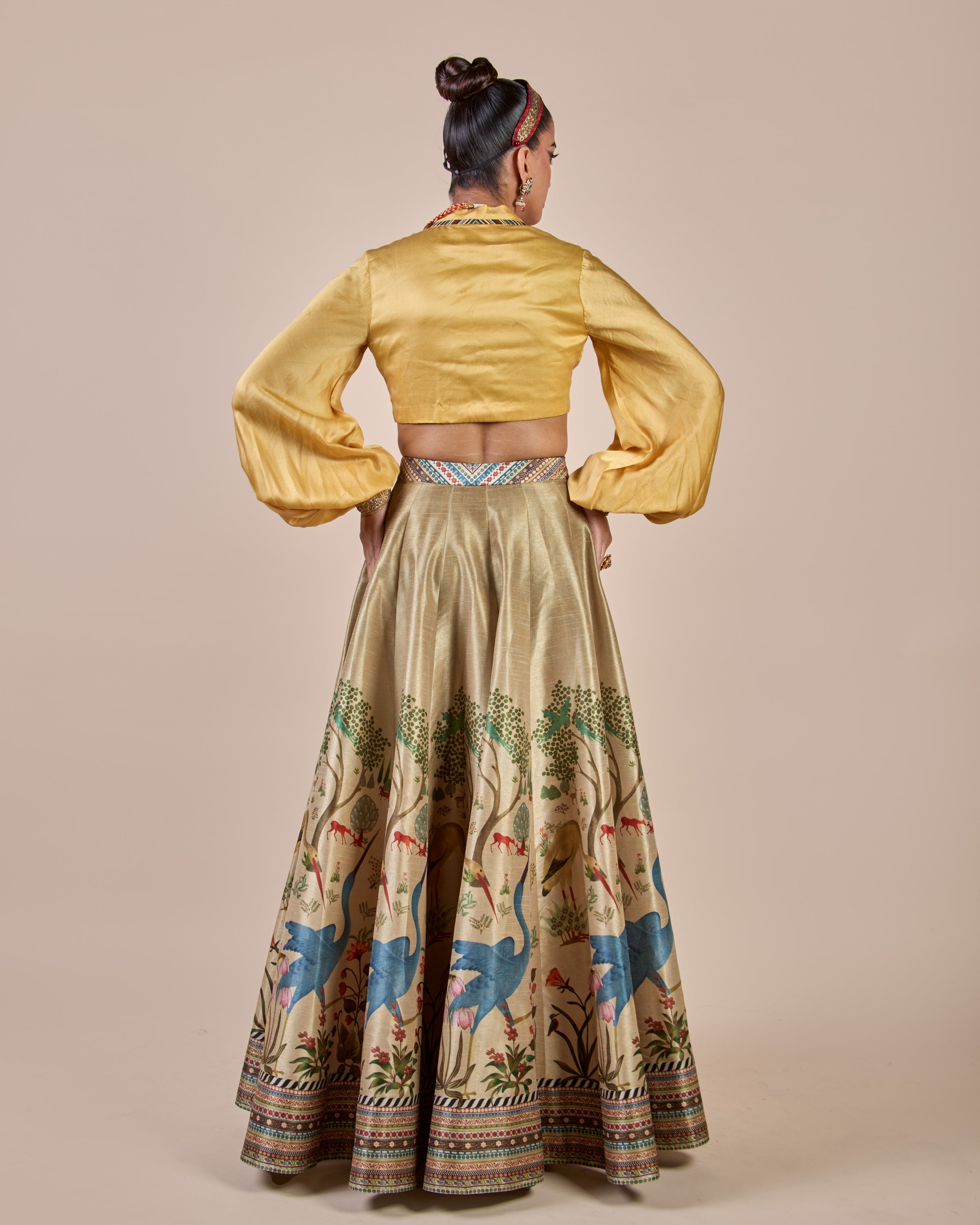 Crème Ivory - Yellow Skirt Set